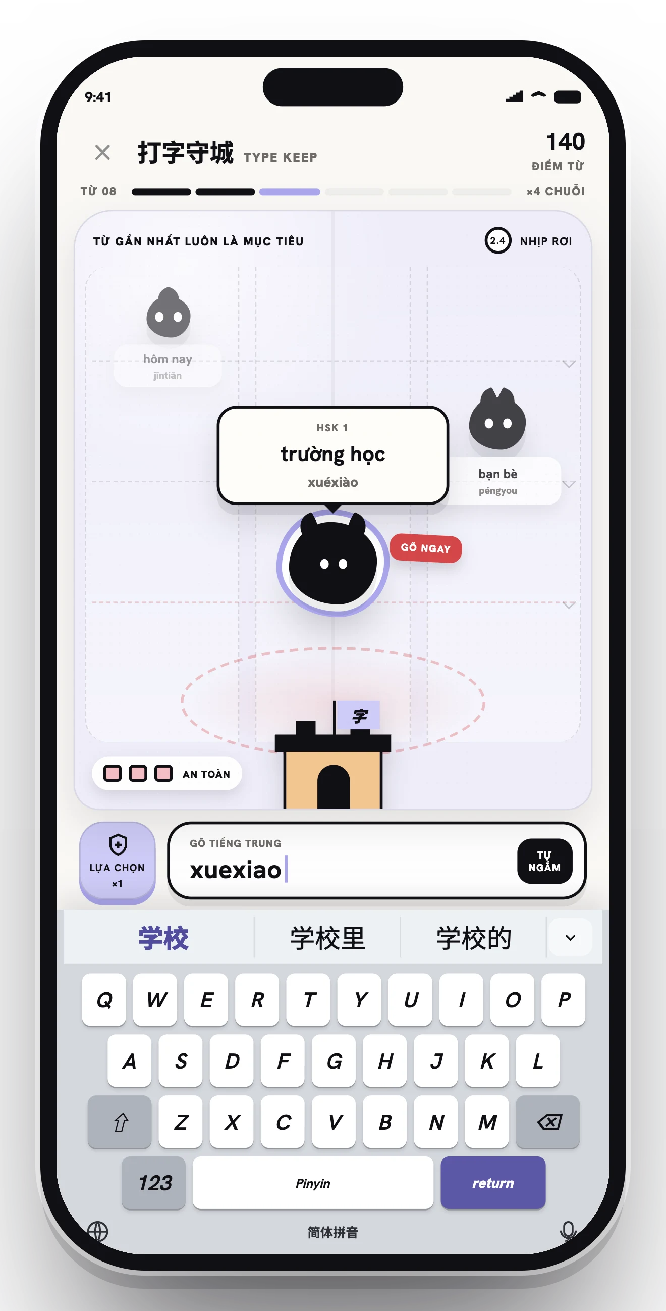 Type Keep, một trò chơi từ vựng của MaiSay