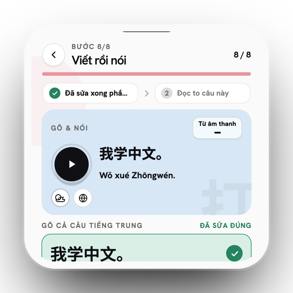 Dạng bài Gõ & nói