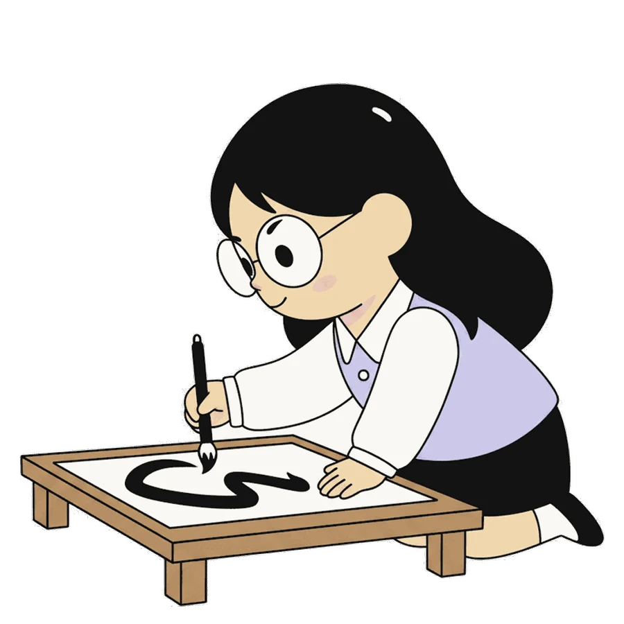 Mai viết chữ Hán bằng bút lông